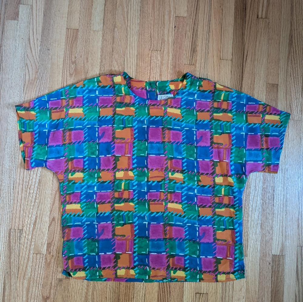 Vintage Women's Short-Sleeved Blouse Shirt